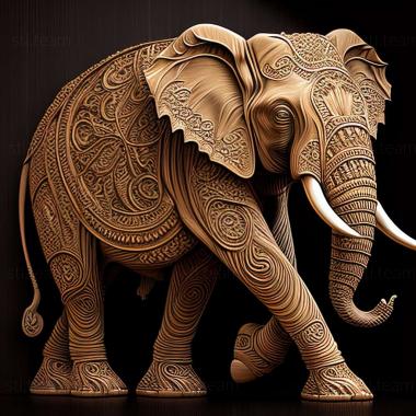 3D model Abul Abbas elephant famous animal (STL)